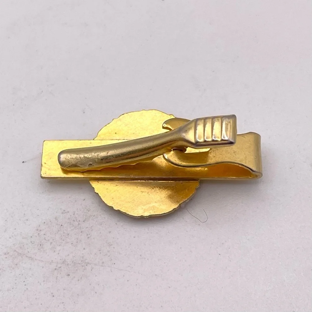 Retro Vintage Gold Tone Zodiac Sign Aries Ram Tie Clip Collectible